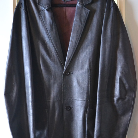 Men's soft leather sport jacket - Picture 1 of 5